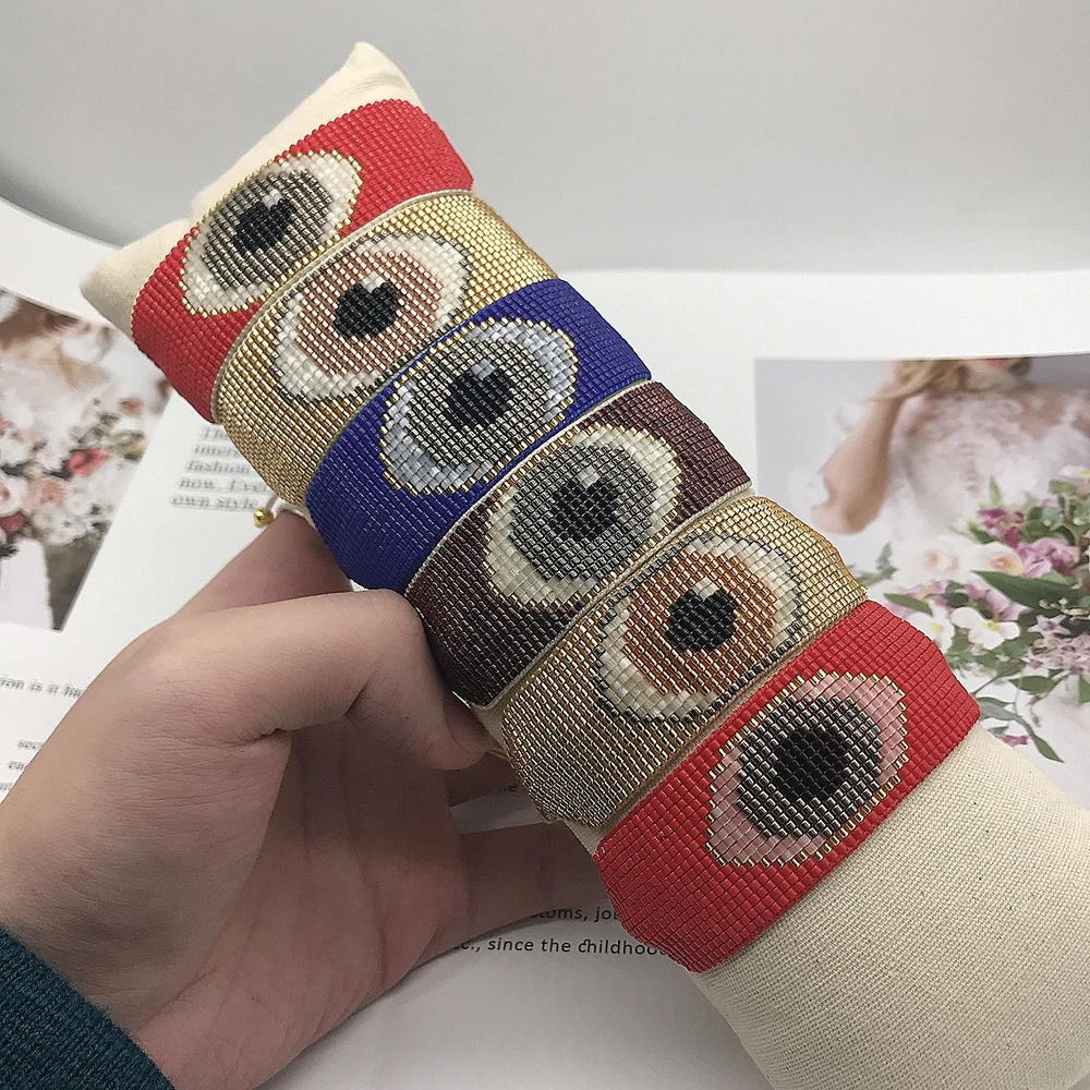 

BLUESTAR 2021 MIYUKI Bracelets Women Armband Turkish Eye Pulseras Mujer Moda Chic Handmade Woven Jewelry