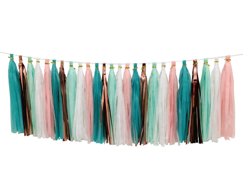 25 шт. гирлянда из салфеток Тиффани розового золотого белого синего цветов | Дом и