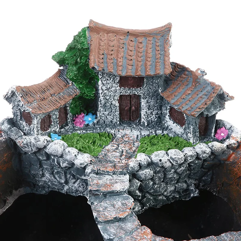 

Fairy Garden Planter Flower Plant Pots with Sweet House Unique Design for Home Decoration DSD666