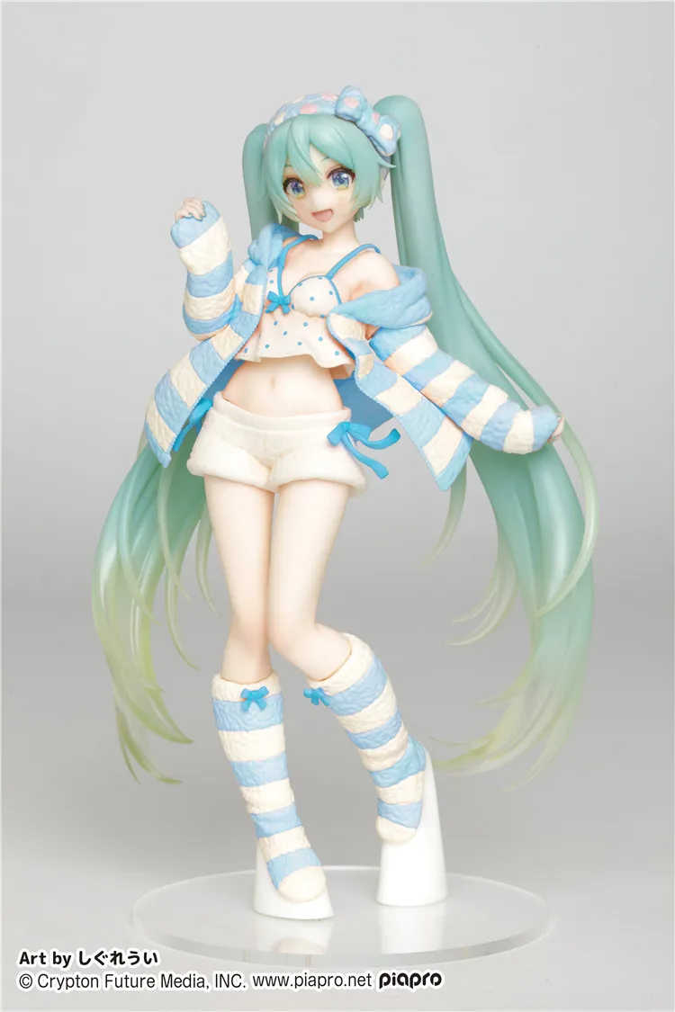

Bandai Sexy Girl Miku Pajamas Different Color Version Action Figure Pvc Model Doll Decoration Toy Adult Children's Gift