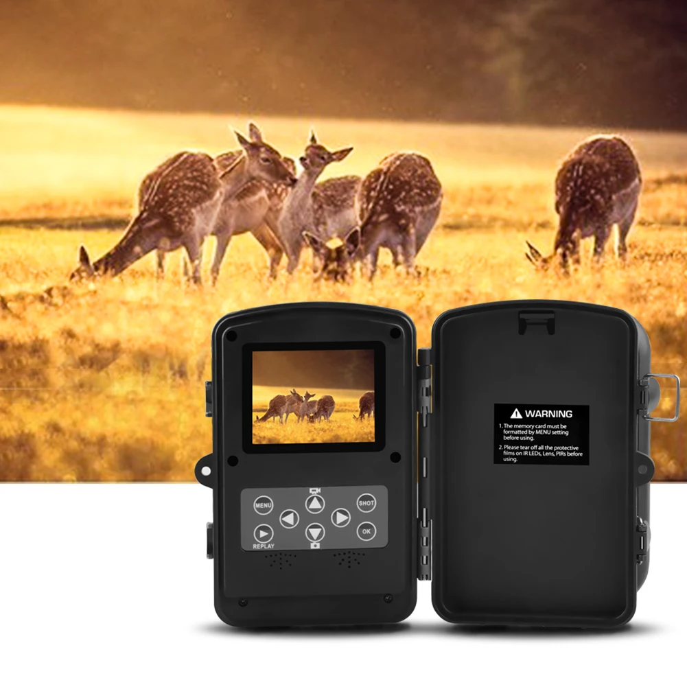 AKASO Trail игровая камера 14MP 1080P ночное видение дикая природа Охота Скаутинг Cam IP66 водонепроницаемый 120 ° угол Дикая камера Экшн-камера