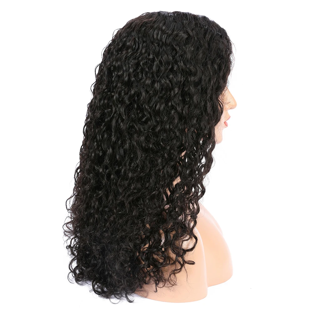 Jerry Curly 360, парик с фронтальной шнуровкой, перуанские человеческие волосы Remy, парики натурального цвета с отбеленными узелками, предварительно выщипанные, плотность 150%, Vinuss