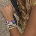 Женский браслет с микро-паве BLUESTAR, браслет ручной работы с разноцветный браслет и звездами Миюки, 2021