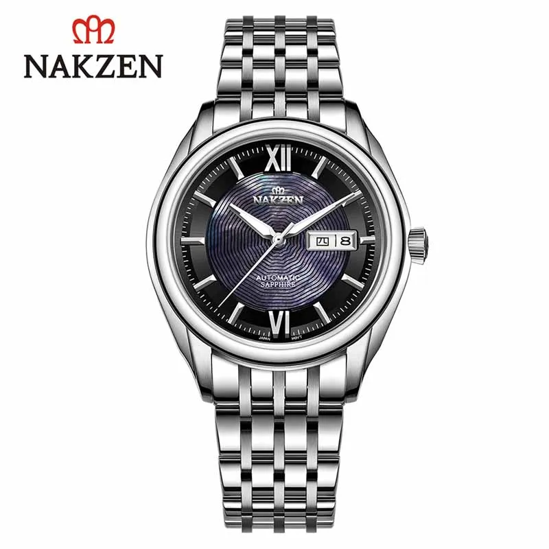 Часы мужские механические с автоподзаводом из нержавеющей стали