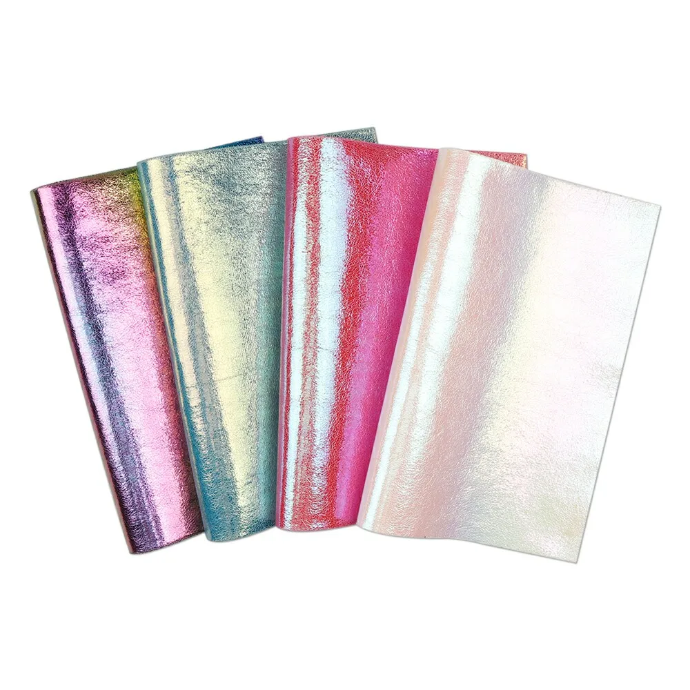 IBOWS 22*30 см Радужная трещина металлическая ткань искусственная синтетическая кожа