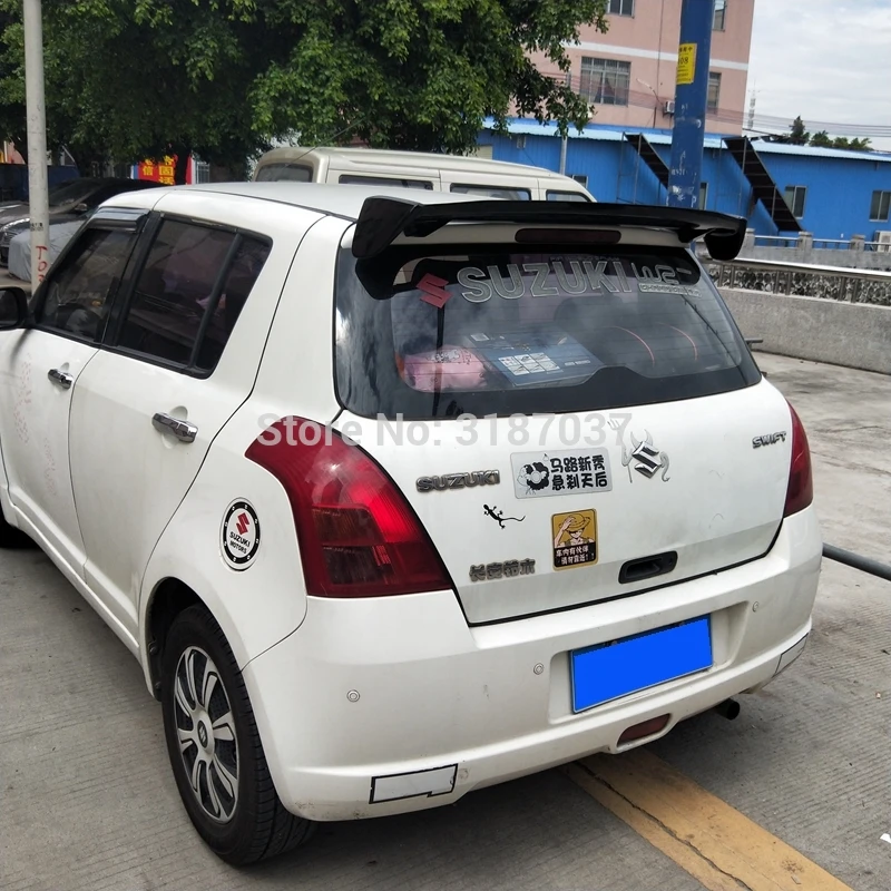 Спойлер для Suzuki Swift B 2008-2015 неокрашенный ABS-пластик задний спойлер на крыло крышу