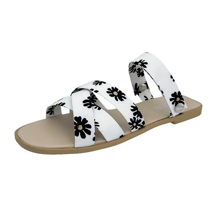 

Shoes Slippers Soft Low Slides Slipers Women Lady Fashion Comfort Rubber Flat 2021 Girl Luxury Rome PU Basic Scandals Fabric
