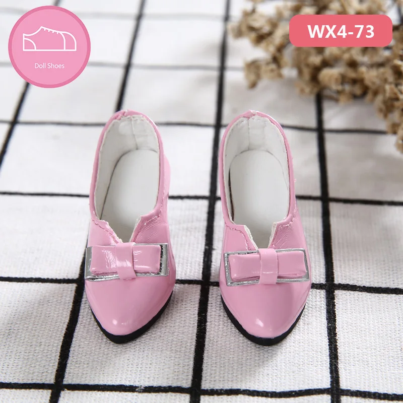 WX4-73 pink Обувь для куклы BJD; 1 пара; 6 см; сапоги из искусственной кожи; модная мини-игрушка; обувь 1/4; кукла Chateau Fairyland Luts; 2 цвета; аксессуары - Цвет: WX4-73 pink
