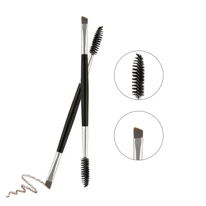 1 Pcs Professional Eyelash Eyebrow Brush Double Head Cosmetics Beveled Spiral Beauty Tools | Красота и здоровье