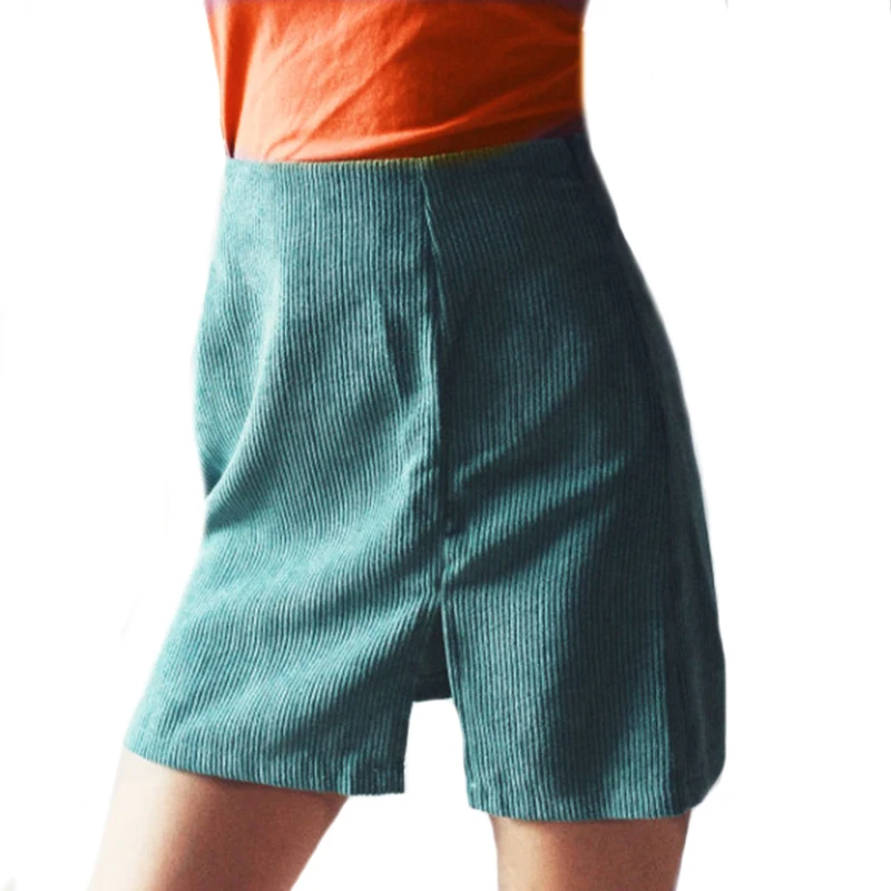 

Уличная сплит-линия Сексуальная юбка с высокой талией на молнии из хлопка элегантные вечерние облегающие Женские Короткие мини-юбки размер...