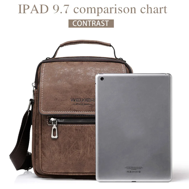 Повседневные Модные мужские винтажные сумки через плечо деловая Мужская сумка