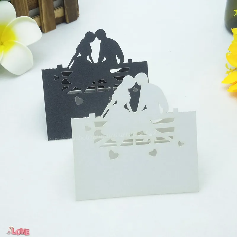 100 шт. открытые Свадебные настольные визитницы романтический свадебный Декор