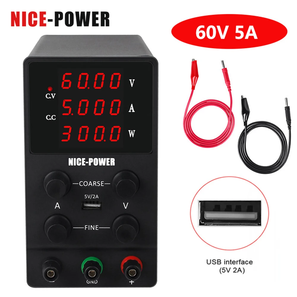4 цифры USB DC Lab источник питания регулируемый 30 в 10A 60 5A 120 В 3A точное регулируемое