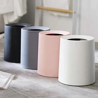 north european creative simplicity plastic matte trashcan office living room kitchen bathroom double layer without lid trash bin