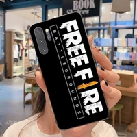 free fire game black soft shell phone case capa for samsung note 7 8 9 10 lite plus galaxy j7 j8 j6 plus 2018 prime