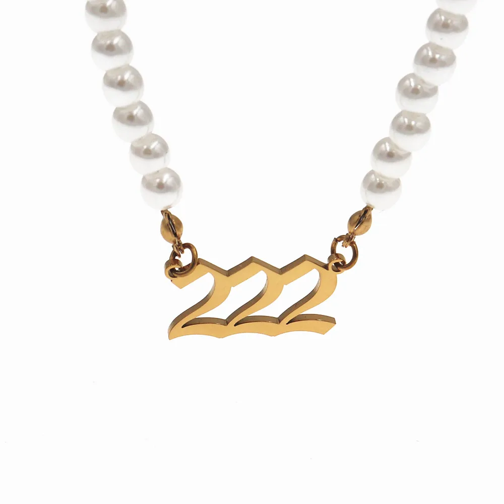 Ожерелье из нержавеющей стали с номером ангела для женщин 111 222 333 444 555 Подвеска