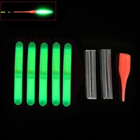 5pcslot 3 x 25mm luminous fishing float glowing fluorescent light stick rod light fishing float