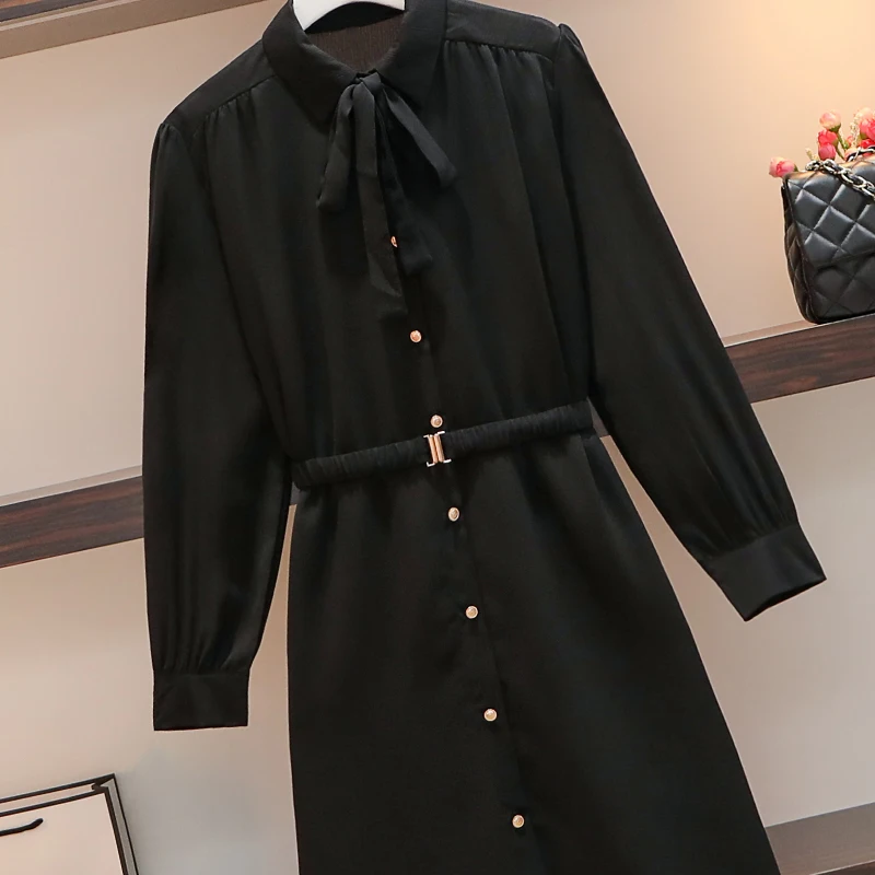 Размера плюс для женщин 2020 шик моды на пуговицах спереди платье рубашка в