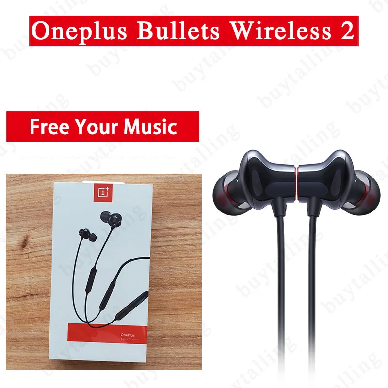 black Официальный Oneplus Bullets беспроводной 2 Bluetooth наушники OnePlus Bullets 2 для Oneplus 7 Pro интерфейс Warp flash Charge функция - Цвет: black