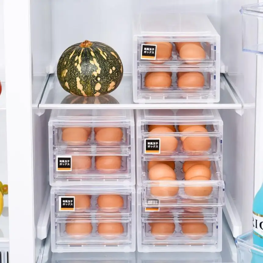 

24 Grids Convenient Egg Food Storage Box Kitchen Refrigerator Anti-Collision Tray Container Accessories Supplies Cases