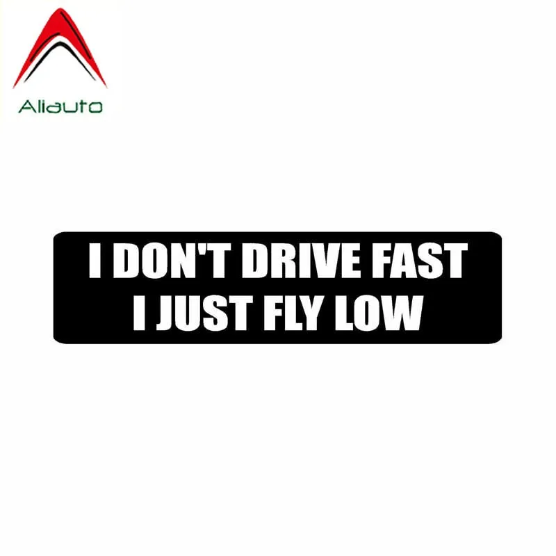 Автомобильная наклейка Aliauto с забавными словами я не езжу быстро просто летаю
