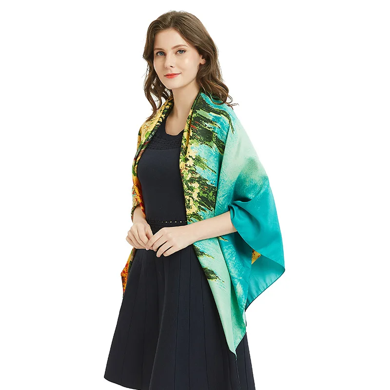 

Mulberry Scarf Women Silk Scarf Luxury Shawl Scarves Beach Cover-ups Bandana Hijabs Bufand de seda Foulard en soie solar playa