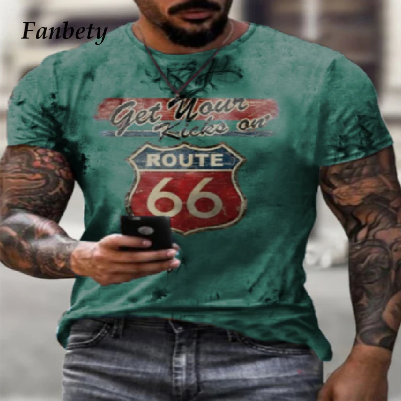 

Summer Fashion Casual O-Neck Short Sleeve Tops Pullovers 2021 Vintage Pattern Print Male Shirts Loose Streetwears Men Streetwear