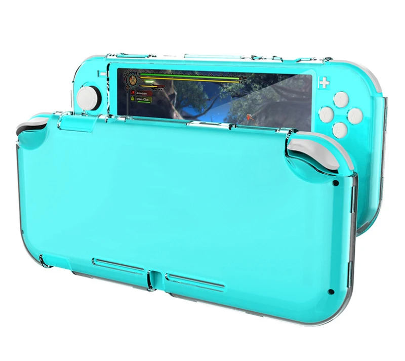 Мягкий чехол для NS Switch Lite защитный силиконовый из ТПУ прозрачный с защитой от