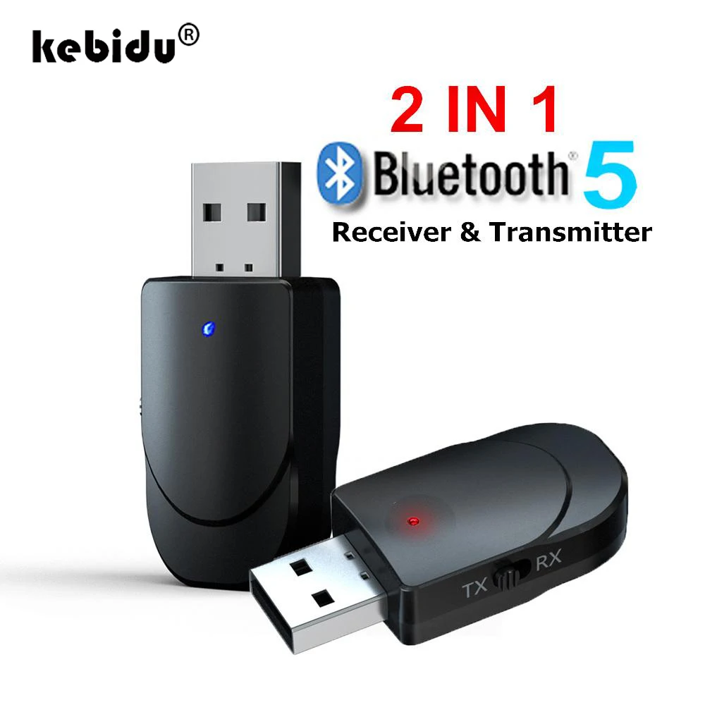 Bluetooth 5 0 аудио ресивер 2 в 1 Мини 3 мм разъем AUX USB стерео музыкальный беспроводной