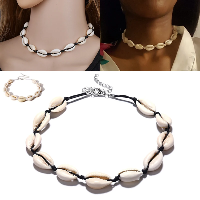 Модное ожерелье в виде ракушки для женщин цепочка ключицы аксессуары Mujer