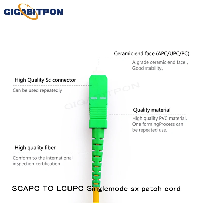 10 pcs/pack jumper LC/UPC-SC/APC SM SX 2.0mm G652D fiber optic jumper 1m-20m