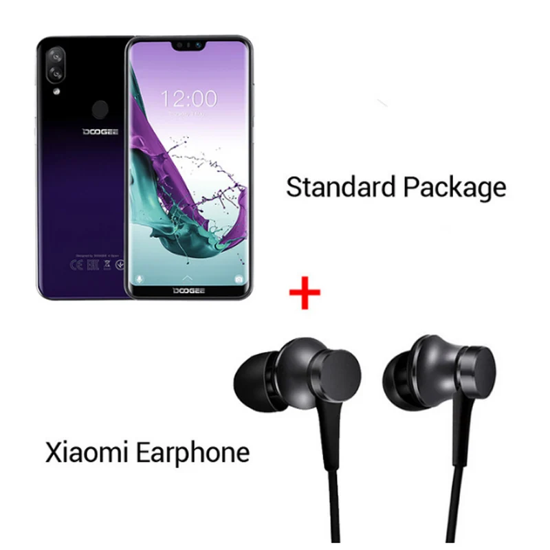 Purple n Earphone DOOGEE N10 мобильный телефон Octa Core, 3 Гб оперативной памяти, Оперативная память 32GB Встроенная память 5,84 дюймов FHD+ 19:9 Дисплей 16.0MP Фронтальная камера 3360 мАч Android 8,1 4glte - Цвет: Purple n Earphone