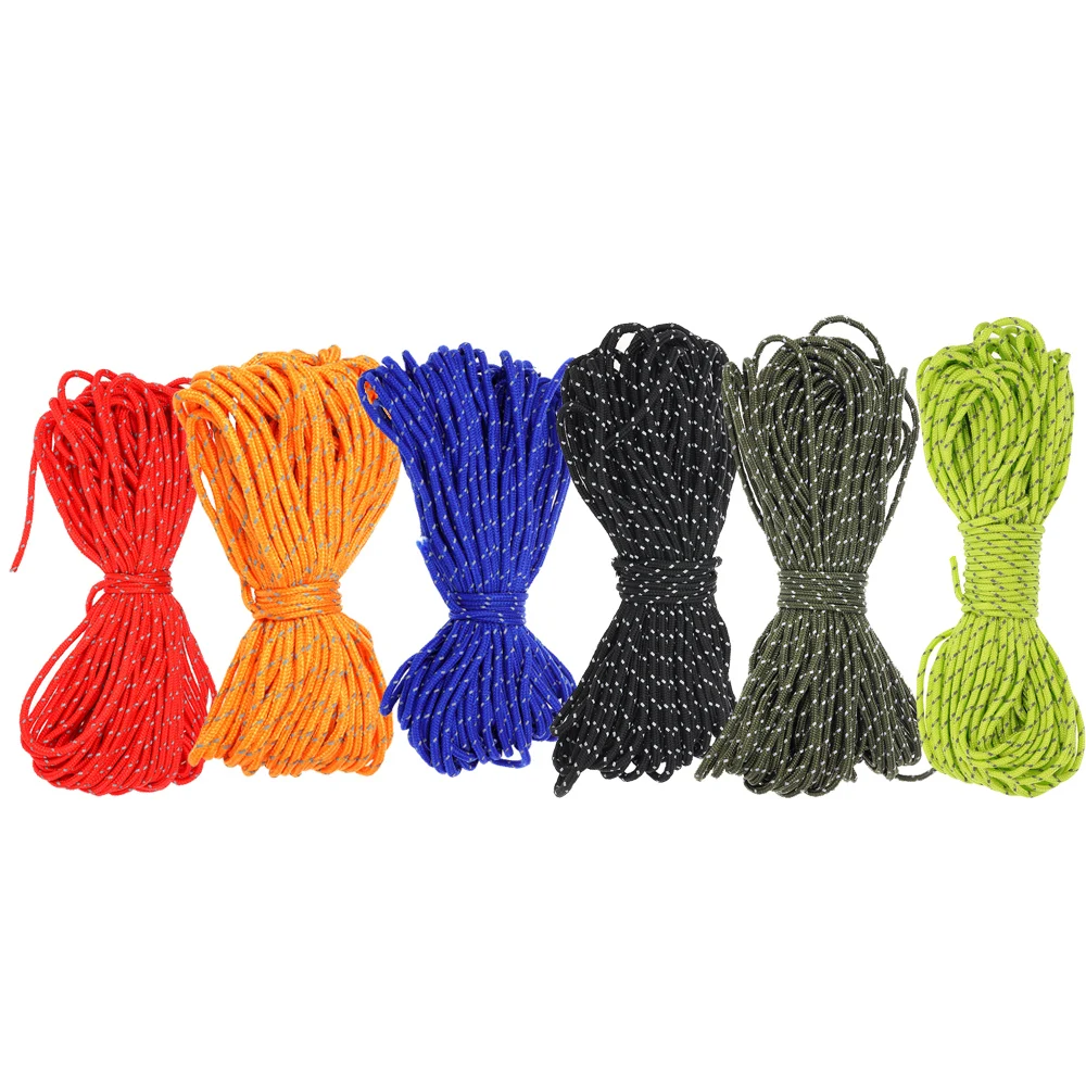 20m 2mm Tent Rope Accessories Reflective Paracord Cord Gear Lanyard Outdoor Camping Hiking Core Durable Polypropylene | Спорт и