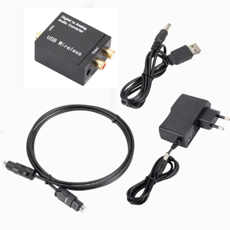 Digital to Analog Audio Converter RCA R/L Output Adapter DAC Amplifier Box for Coaxial Optical SPDIF ATV Decoder | Электроника