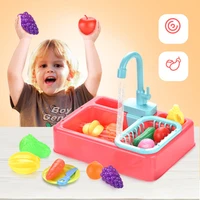 childrens electric dishwasher toy simulation kitchen toys running water faucet wash dishes kids pretend play house kitchen kit