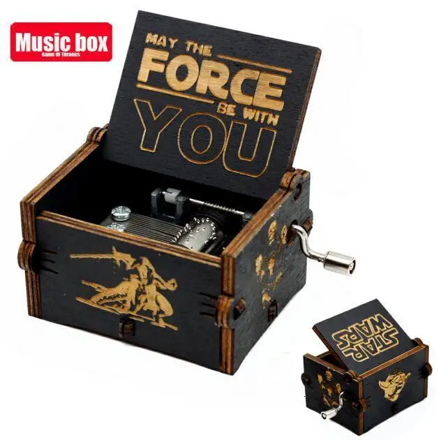 Star Wars Рукоятка La Vie En из розового дерева музыкальная шкатулка королева Игра престолов Звездные войны ты мой Солнечный свет луна река музыкальная тема песня - Цвет: Star Wars