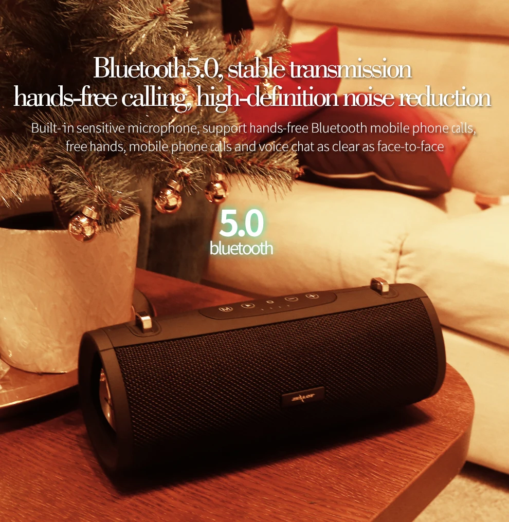 

Hi-Fi портативный динамик, Bluetooth, бас, сабвуфер, Бумбокс, беспроводной динамик + плечевой ремень, поддержка TWS, TF, USB флеш-накопитель