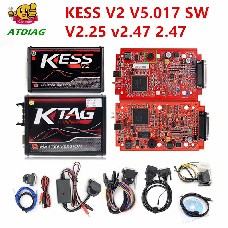 KESS Ktag K TAG V7.020 KESS V2 V5.017 SW V2.25 v2.47 2,47 мастер ECU чип Тюнинг инструмент K-TAG 7,020 онлайн лучше KTAG V7.003