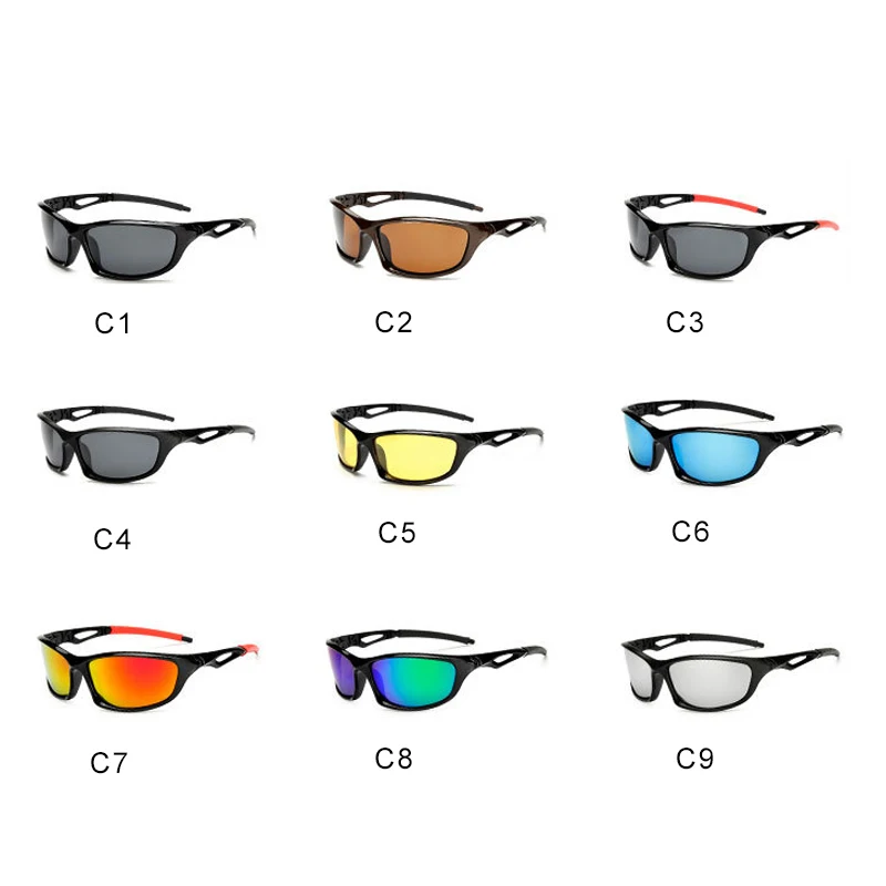 

HEG-H New Polarized Sunglasses Men Brand Designer Square Sports Sun Glasses for Men Driving Fishing Black Frame Goggle UV400