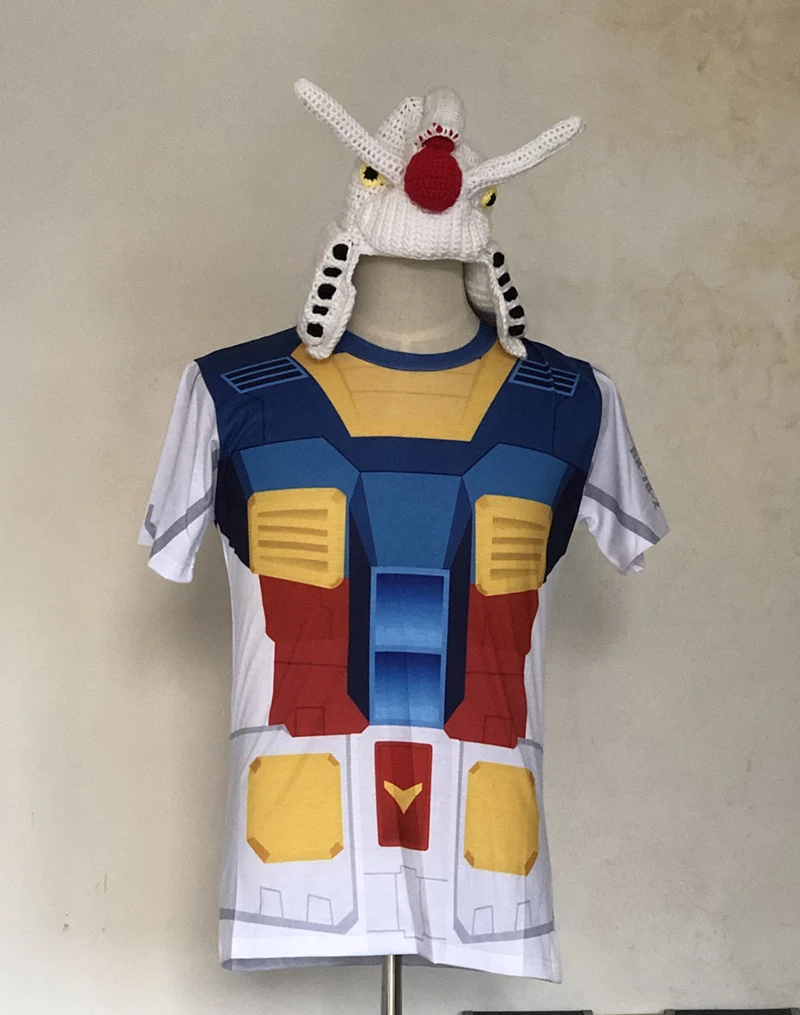 3D печать мобильный костюм аниме герой Косплей Толстовка Топ Гандам футболка