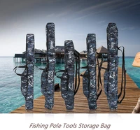 foldable fishing bag canvas oxford cloth fish pole tools storage bags portable 23 layer fishing rod bag