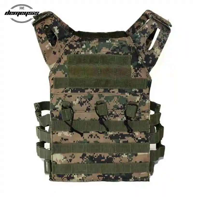 Woodland digital Открытый тактический спортивный жилет военный боевой жилет Пейнтбол Охота Стрельба штурмовая пластина Перевозчик жилет - Цвет: Woodland digital