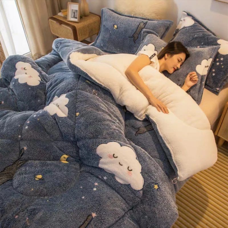 

Кашемировое супертеплое одеяло, зимнее утепленное мягкое одеяло, осенне-зимнее одеяло, весеннее детское одеяло для одного студенческого об...