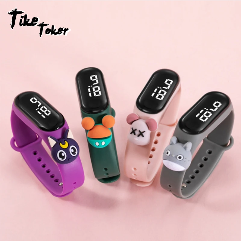 

Tike Toker Adult children Fashion Bracelet Watch cute cartoon waterproof electronic watch