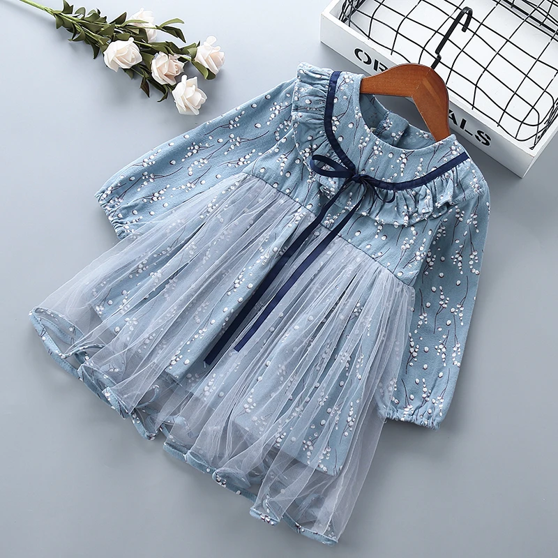 Высококачественное платье для девочек от 2 до 7 лет Новинка 2019 года Осенняя