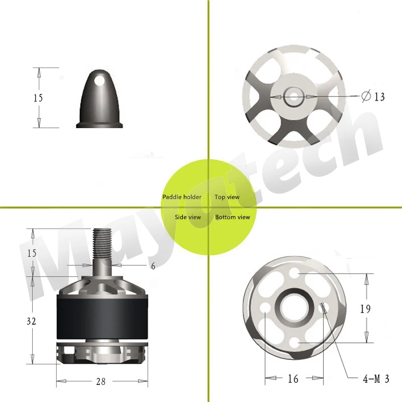 Мотор ураган промышленного качества U2208 + модель самолета четырехосевой