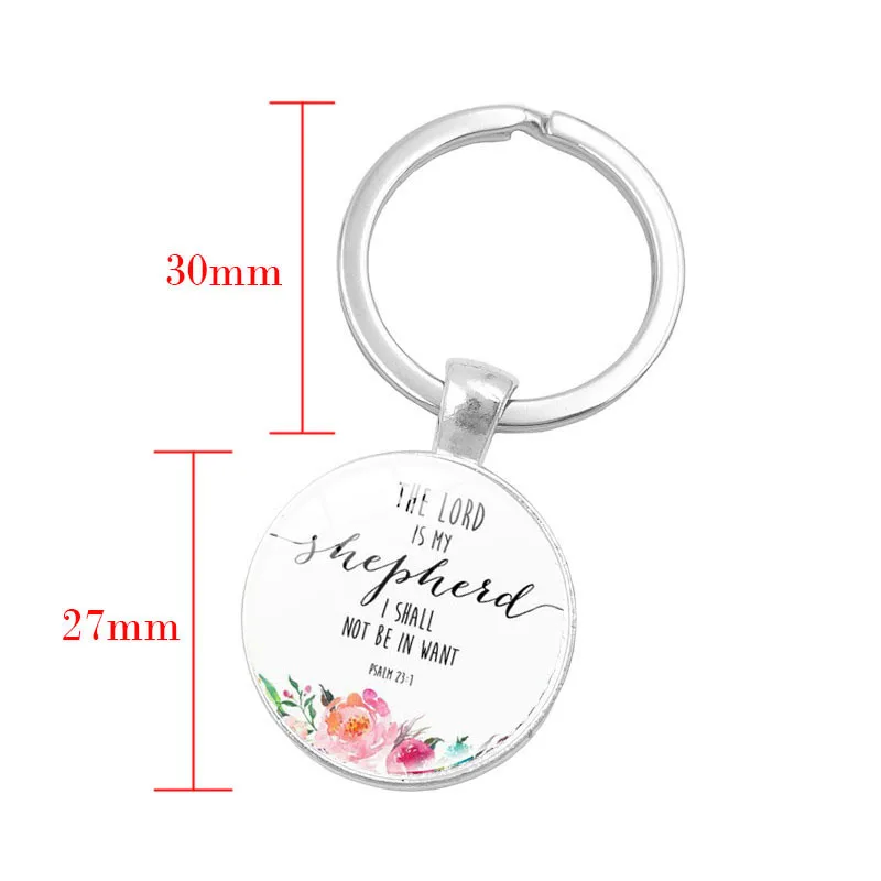 LISTE &amp LUKE Новая мода Библейские стихи брелоки ручной работы стекло брелок Писание