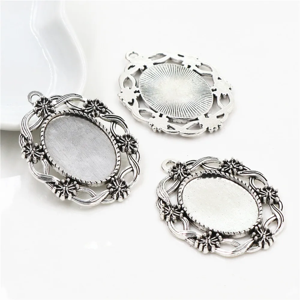 5 шт. 18x25 мм Внутренний размер античный посеребренный и бронзовый Модный
