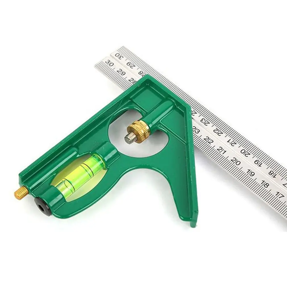 

3 In 1 Adjustable Ruler Multi Combination Square Angle Protractor 12'' Universal Ruler Right Angle Measuring Set Tools
