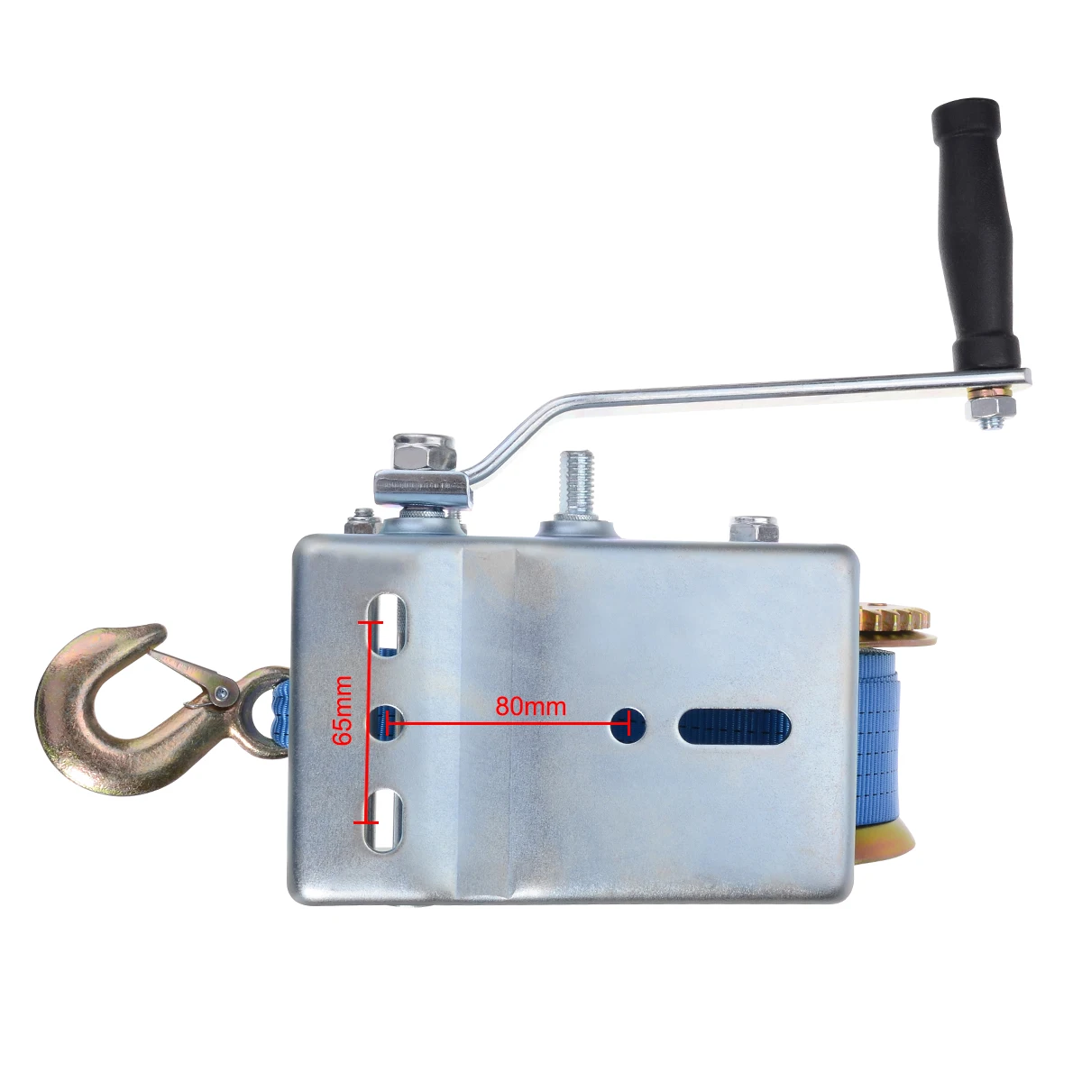 

3200lbs 10m Polyester Strap Hand Winch Heavy Duty Safety Portable Hand Winch for Auto Boat Truck Hand Manual Winch